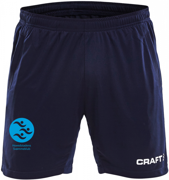 Craft - Hsk Training Shorts With Pockets - Bleu marine & blanc